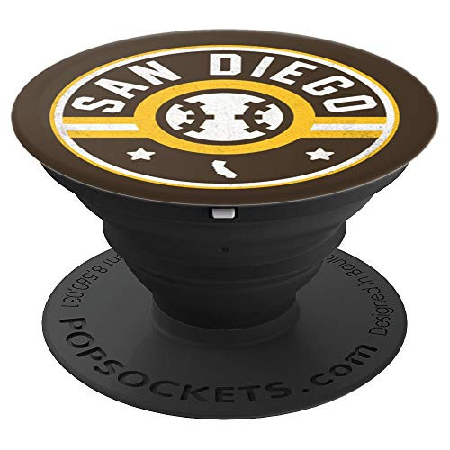 San Diego Baseball Stars and Stripes California Outline PopSockets Grip and Stand for Phones and Tablets