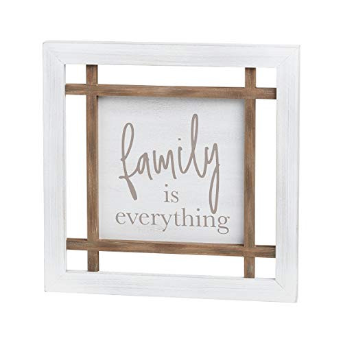 Collins Rustic Window Pane Wall Art Family is Everything
