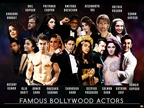 777 Tri-Seven Entertainment Famous Bollywood Actors Poster Hindi Movie Indian Actress Art Print, 24" x 18"