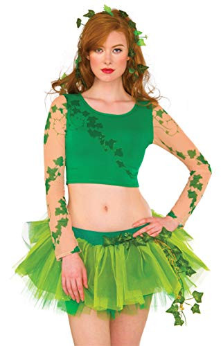Rubie s DC Superheroes Long Sleeve Crop Top Poison Ivy