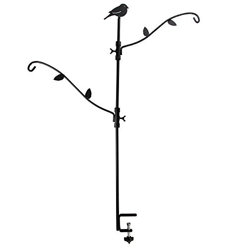 HomeX MultiHook Bird Feeder Pole Deck Kit with Two Adjustable Branches