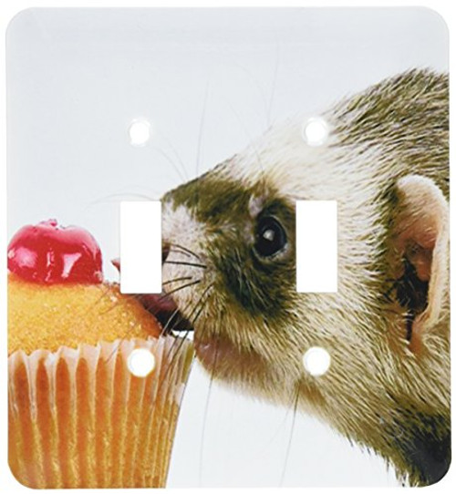 3dRose LLC lsp172882 Ferret Eating Cupcake Double Toggle Switch 3dRose LLC lsp172882 Ferret Eating Cupcake Double Toggle Switch