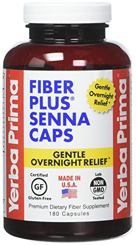 Yerba Prima Fiber Plus Senna Caps  180 Capsules