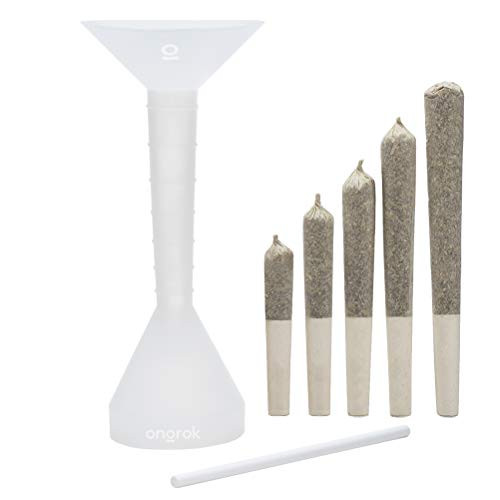 ONGROK Rolling Machine King Size  PreRolled Cone Loader Transparent Cone Filler Device w/Measuring Guide  Kit Includes Cone Packer Funnel Tube and Packing Stick King