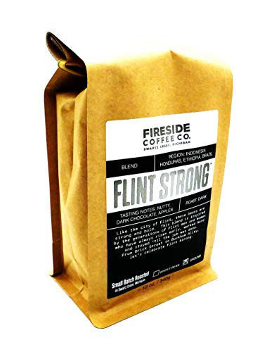 Fireside Coffee Company  Flint Strong Coffee 12 oz Bag  Farm Direct  Single Origin  Chocolate Citrus Almost  Roast Dark  Small Batch Roasted Ground  Flint Strong