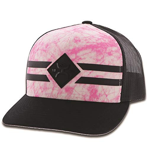 HOOEY  Spitfire Mesh 5Panel Trucker Hat w/Rubber Patch  Youth Pink
