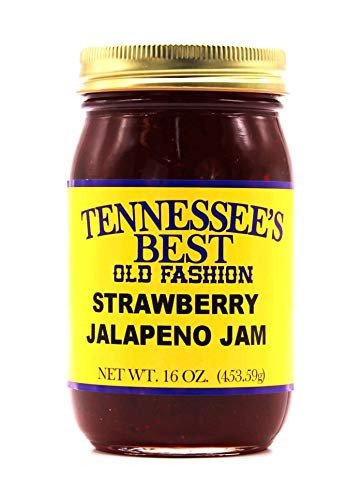 Tennessee s Best Strawberry Jalapeno Jam  Handcrafted with Sugar Jalapenos and Strawberries  All Natural Small BatchMade Using Only Fresh Ingredients  16 oz Jar 454 g  Strawberry Jalapeno