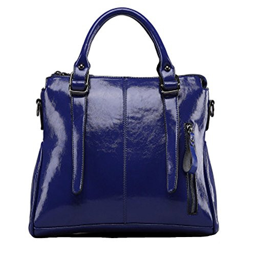 FiveloveTwo Women Vintage PU Leather Shoulder Tophandle Bags Tote Purse Ladies Hobo Messenger Satchel Handbags Dark Blue