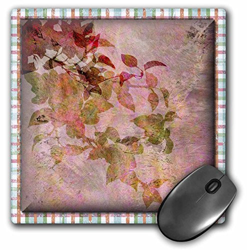 3dRose LLC 8 x 8 x 0.25 Inches Mouse Pad, Vintage Pink Florals (mp_36588_1)