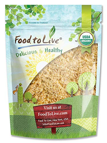 Organic Ground Golden Flaxseed Meal ColdMilled Raw NonGMO Kosher Bulk by Food to live  8 Pounds