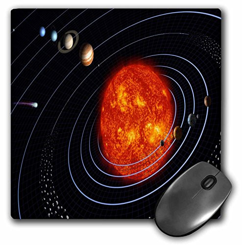 3dRose LLC 8 X 8 X 0.25 Inches Nasa Diagram of Planet N Solar System Mouse Pad (mp_80606_1)