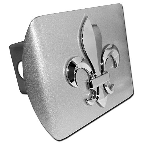 Elektroplate FleurdeLis Brushed Metal Hitch Cover
