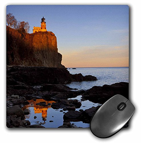 3dRose LLC 8 x 8 x 0.25 Inches Mouse Pad, Split Rock Lighthouse Two Harbors Minnesota Chuck Haney (mp_91374_1)