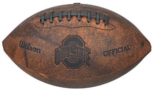 NCAA Ohio State Buckeyes Vintage Throwback Football 9Inches