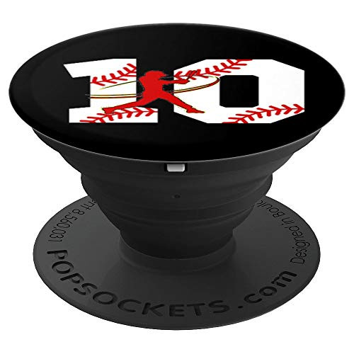 Baseball 10 Accessory  Number 10  Ten PopSockets Grip and Stand for Phones and Tablets