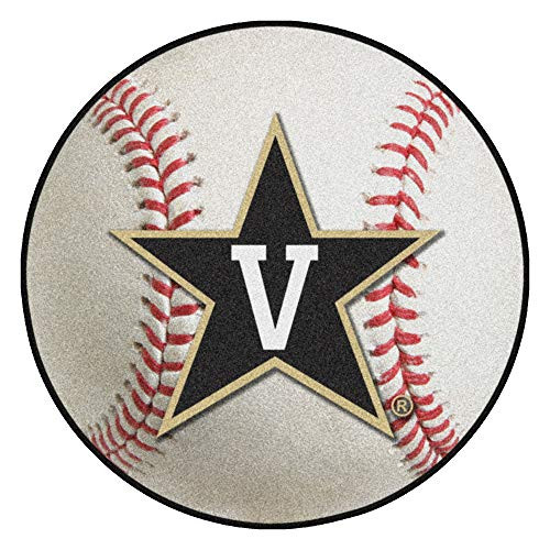 FANMATS NCAA Vanderbilt University Commodores Nylon Face Baseball RugTeam Color26  diameter