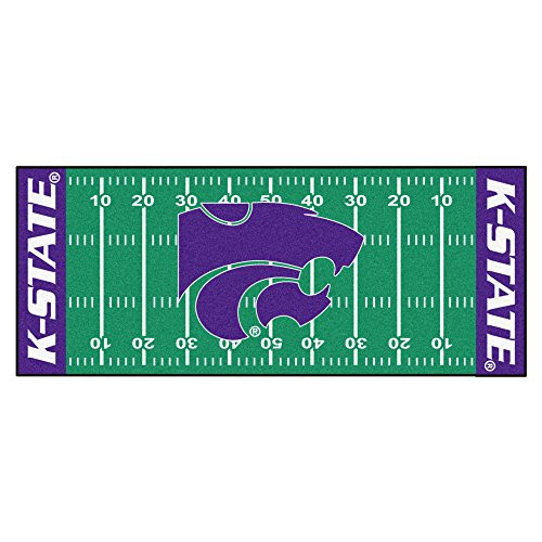 FANMATS  7545 NCAA Kansas State University Wildcats Nylon Face Football Field Runner