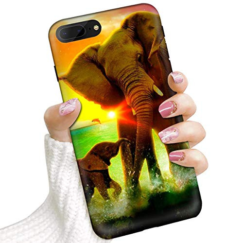 for iPhone 6 Plus iPhone 6S Plus Protective Art Design Soft Back Case Phone Cover IMD IMD0090 Elephant Family 0090
