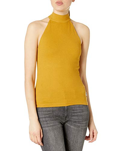 RVCA Junior s Follow Me Mock Neck Tank Harvest Gold XS