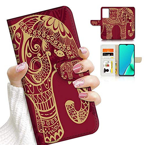 for Samsung S20 Ultra S20 Ultra 5G Designed Flip Wallet Phone Case Cover A21111 Tribal Red Elephant 21111