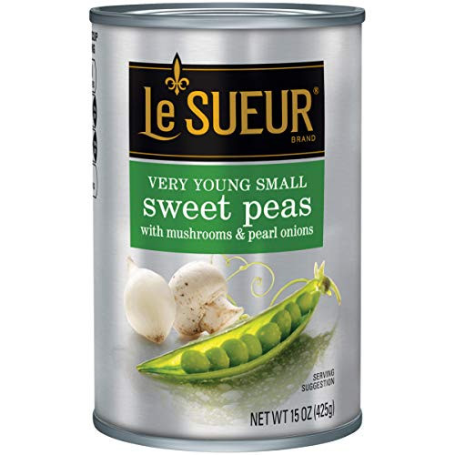 Le Sueur Very Young Small Sweet Peas with Mushrooms  Pearl Onions 15 oz