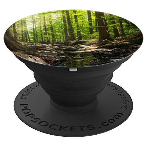 Forest Green Trees Sunset Mountains Hiking Camping Gift PopSockets Grip and Stand for Phones and Tablets