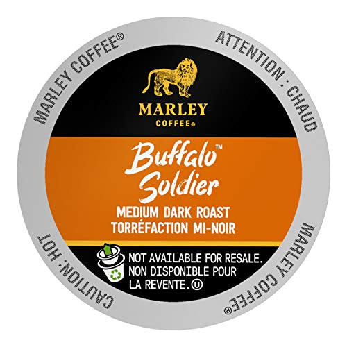 Marley Coffee Single Serve Capsules Buffalo Soldier MediumDark Roast Compatible with Keurig KCup Brewers 24 Count