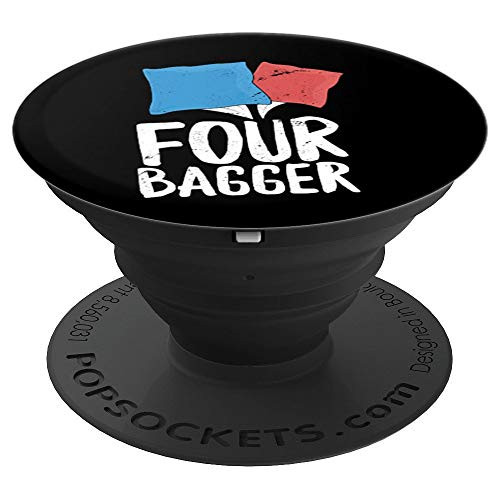 Four Bagger Funny Cornhole Winner Bean Bag Toss Tailgate PopSockets Grip and Stand for Phones and Tablets