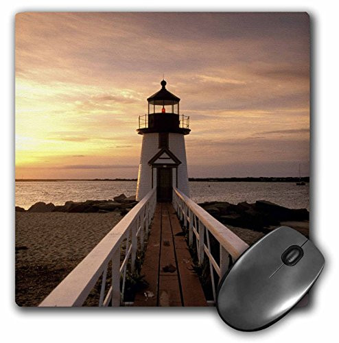 3dRose LLC 8 x 8 x 0.25 Inches Massachusetts Nantucket Brant Point Lighthouse Walter Bibikow Mouse Pad (mp_90959_1)