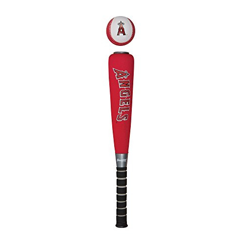 Franklin Sports Los Angeles Angels Foam Bat  Ball Set  Soft Jumbo Team Baseball Bat and Ball Team Logo  MLB Official Licensed Product