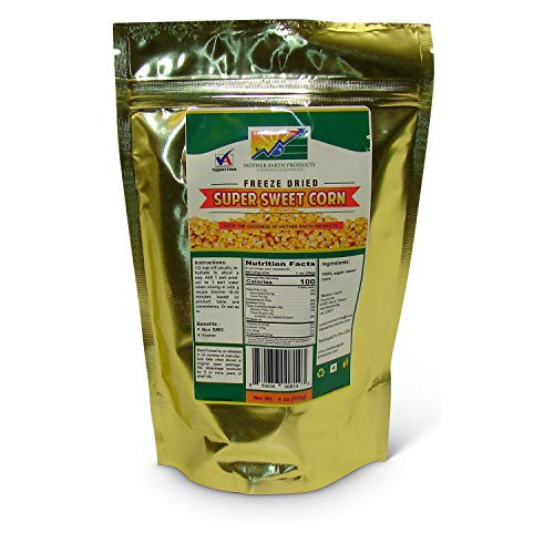 Mother Earth Products Freeze Dried Super Sweet Corn 2 Cup Mylar Bag