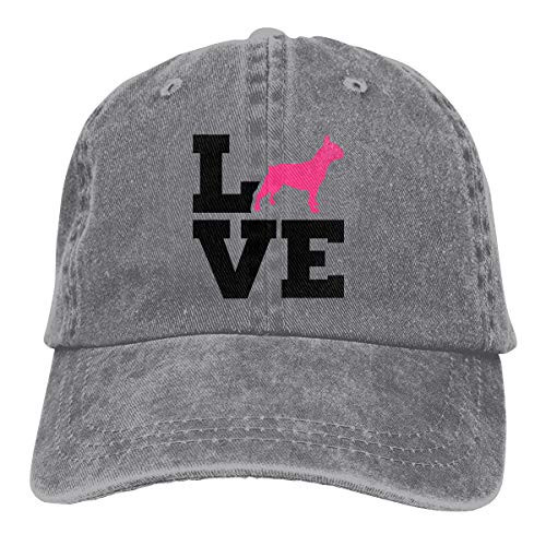 French Bulldog Love Adjustable Baseball Cap Vintage Washed Low Profile Mom Dad Hat