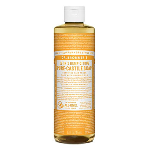 Dr  Bronner s  PureCastile Liquid Soap Citrus 16 ounce