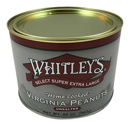 Whitley s Unsalted Virginia Peanuts 20 Ounce Tin