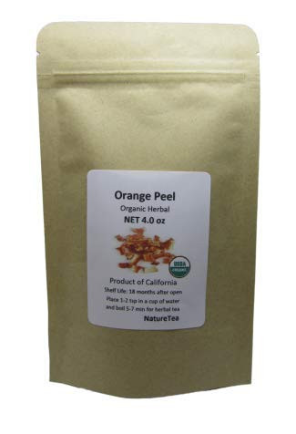 Organic Orange Peel  Dried Orange Peel  Small Cut from California 4 oz