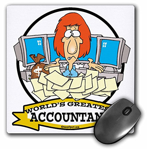 3dRose LLC 8 x 8 x 0.25 Inches Mouse Pad, Funny Worlds Greatest Accountant Men Occupation Job Cartoon (mp_102912_1) 3dRose LLC 8 x 8 x 0.25 Inches Mouse Pad, Funny Worlds Greatest Accountant Men Occupation Job Cartoon (mp_102912_1)