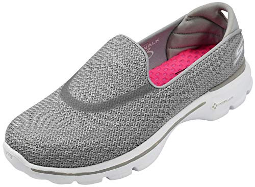 Skechers Performance Women s Go Walk 3 SlipOn Walking Shoe Light Grey 9 5 M US