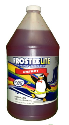 Frostee Lite Snow Cone Syrup Cherry 128 Ounce pack of 4