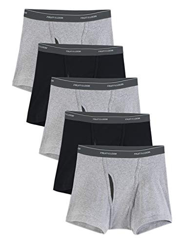 Fruit of the Loom Men s CoolZone Boxer Briefs Short Leg  black/Gray Small