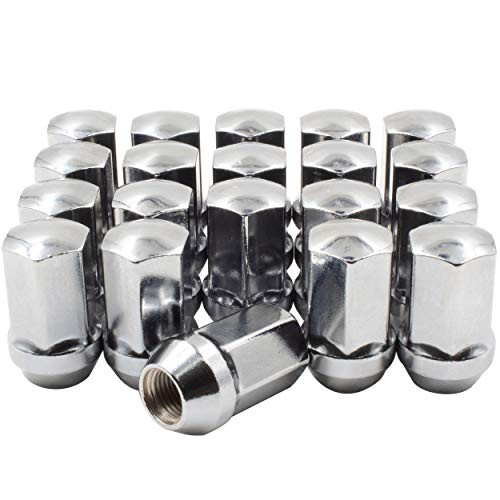 Set of 20 PC 9/1618 Lug Nuts for Chrysler Dodge Mitsubishi RAM 6036433AA 611204 Wheel Lug Nut Chrome