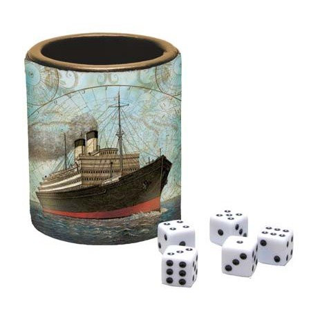 LANG  Dice Cup and Dice   Vintage Travel   Art by Tim Coffey