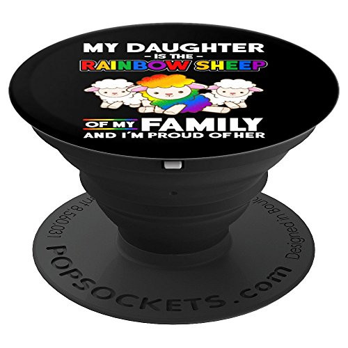 Gay Pride Week My Daughter Rainbow Sheep of Family Proud PopSockets Grip and Stand for Phones and Tablets Gay Pride Week My Daughter Rainbow Sheep of Family Proud PopSockets Grip and Stand for Phones and Tablets