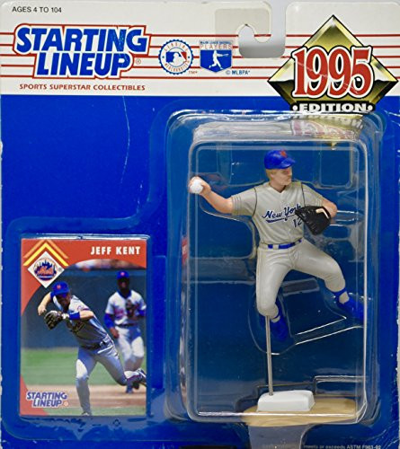 1995  Kenner  Starting Lineup  MLB  Jeff Kent 12  New York Mets  Vintage Action Figure  w/ Trading Card  Limited Edition  Collectible