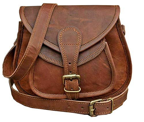 Leather Women Shoulder Bag Crossbody Satchel Ladies Tote Travel Purse Tan Brown