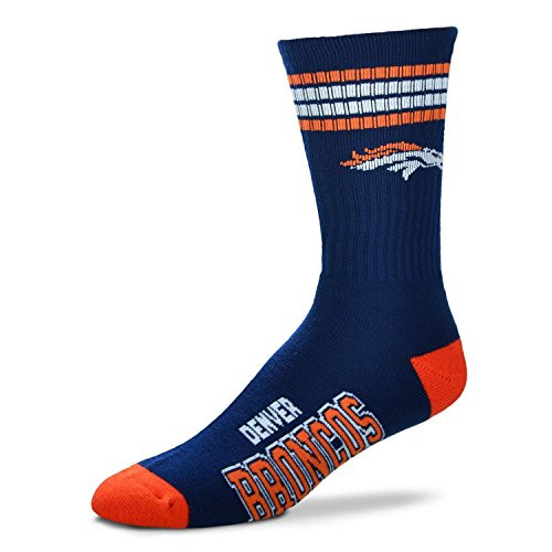 NFL 4 Stripe Deuce Crew SocksDenver BroncosMedium
