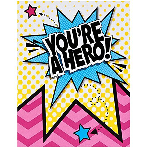 BirthdayExpress Superhero Girl Party Supplies - Thank-You Notes