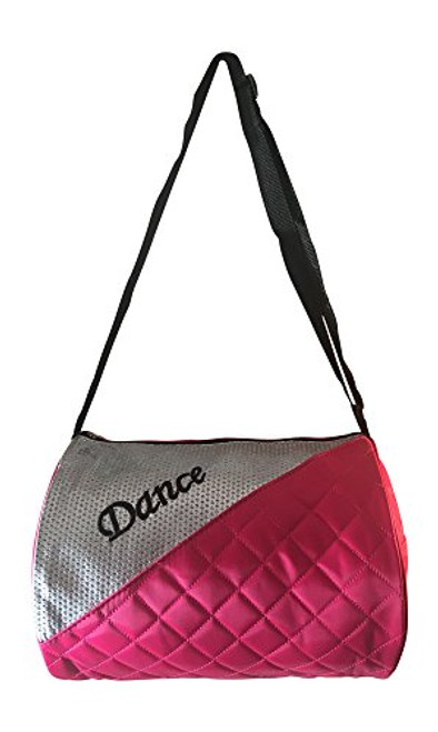Girl s Quilted Nylon Pink Dance Duffle Bag Girl s Quilted Nylon Pink Dance Duffle Bag