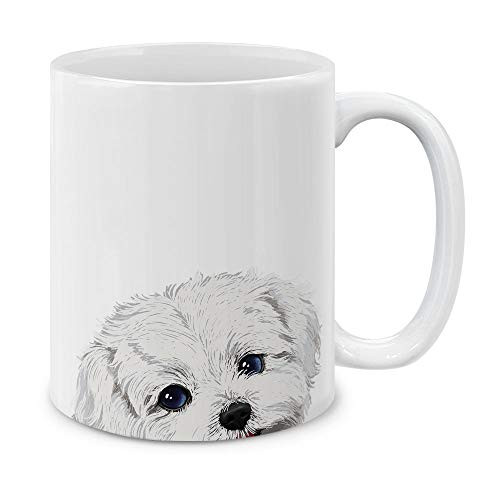 MUGBREW Maltese Dog Ceramic Coffee Mug Tea Cup 11 OZ MUGBREW Maltese Dog Ceramic Coffee Mug Tea Cup 11 OZ