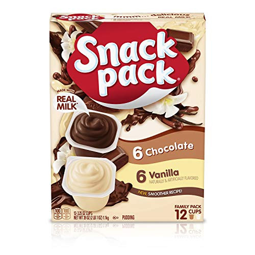 Hunt s Snack Pack Pudding Cups 3 25oz  6 Vanilla 6 Chocolate