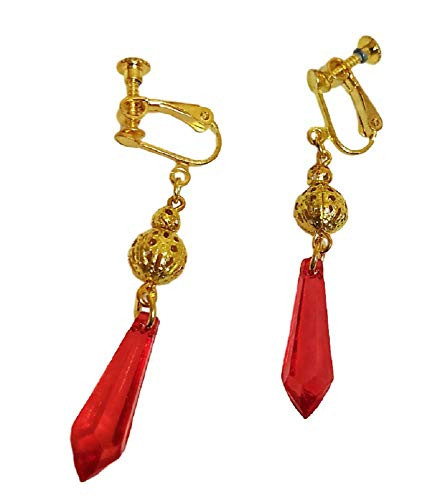 GKO Anime Seraph of The end Vampire Ferid Bathory Earrings Eardrop Clips Cosplay Costume Red